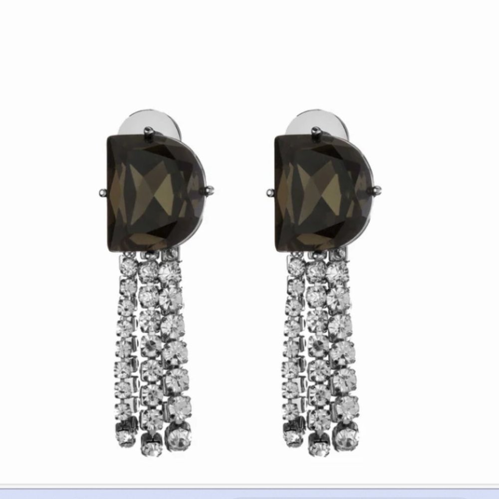 DRAPED CRYSTAL DALIA EARRING SET